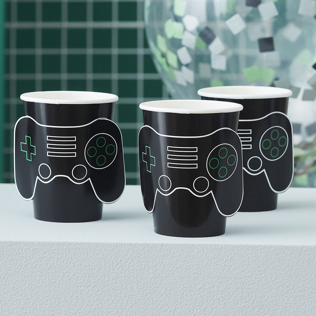 ginger-ray-pop-out-game-controller-paper-cups-pack-of-8-ginr-game-102