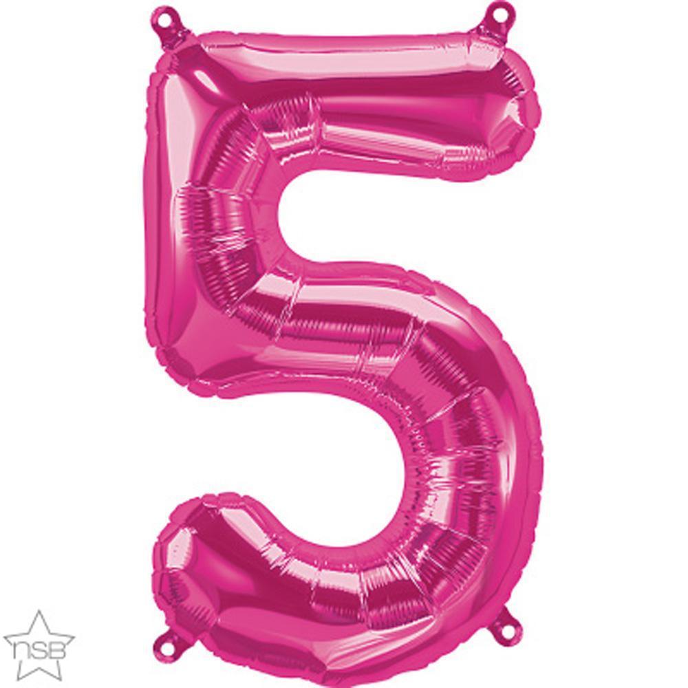 number-5-magenta-die-cut-foil-balloon-16in-41cm-59071m(pk)-1